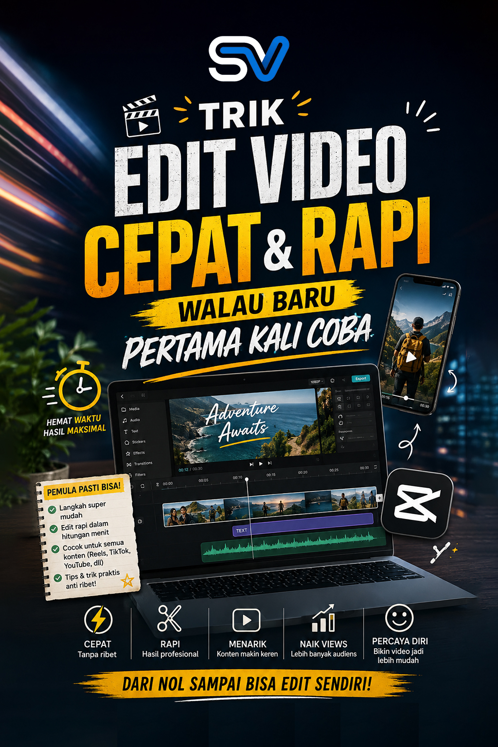 Trik Edit Video Cepat & Rapi Walau Baru Pertama Kali Coba